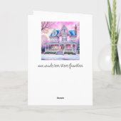 Frohe Weihnachten von unserem Haus zu deinen Karte (Rückseite)