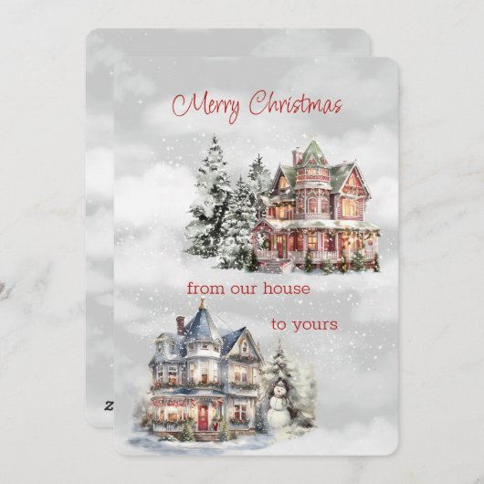 Frohe Weihnachten von unserem Haus zu Ihrem Viktor (Vorne/Hinten)