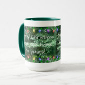 Frohe Weihnachten von unserem Zuhause zu Ihrem! Tasse (Vorderseite Links)