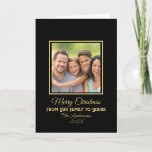 Frohe Weihnachten von unserer Familie zu deinem Fo Karte