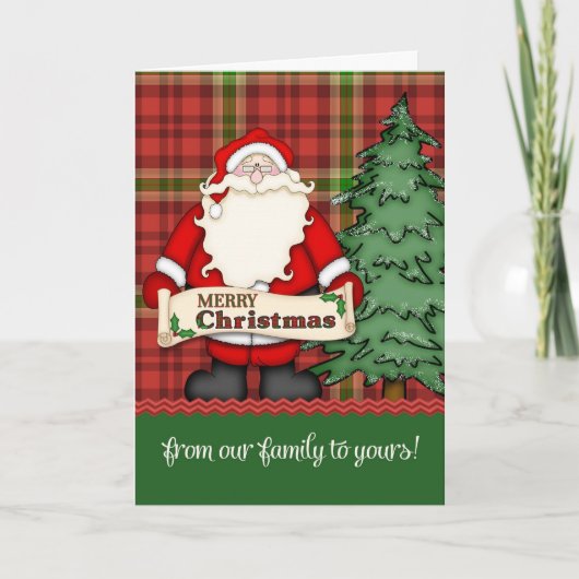 Frohe Weihnachten von unserer Familie zu deiner (Vorderseite)