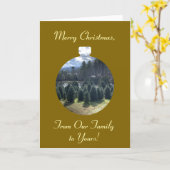 Frohe Weihnachten von unserer Familie zu deiner, C Karte (Gelbe Blume)