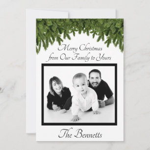 Frohe Weihnachten von unserer Familie zu eurer Kar Dankeskarte