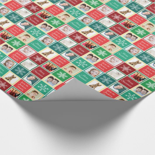 Frohe Weihnachten von unserer Foto-Schablone der Geschenkpapier (Ecke)