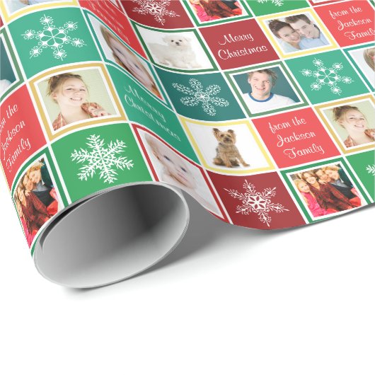 Frohe Weihnachten von unserer Foto-Schablone der Geschenkpapier (Rolleneckpunkt)