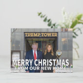 Frohe Weihnachten von unserer neuen Zuhause (Stehend Vorderseite)