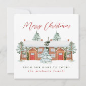 Frohe Weihnachten von unserer Zuhause bis zu Ihrem Karte (Vorderseite)