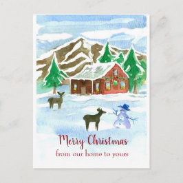 Frohe Weihnachten von unserer Zuhause zu deinem Hi Postkarte