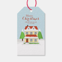 Frohe Weihnachten von unserer Zuhause zu deinen Geschenkanhänger