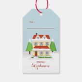 Frohe Weihnachten von unserer Zuhause zu deinen Geschenkanhänger (Rückseite)