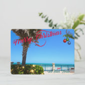Frohe Weihnachten von Vero Beach Florida Ozean (Stehend Vorderseite)