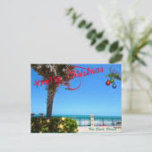 Frohe Weihnachten von Vero Beach Florida Ozean (Stehend Vorderseite)