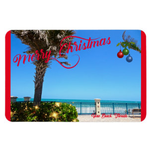 Frohe Weihnachten von Vero Beach Florida Ozean Magnet