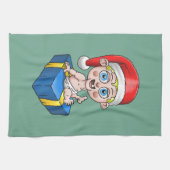 Frohe Weihnachten von Young Santa Geschirrtuch (Horizontal)