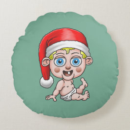 Frohe Weihnachten von Young Santa Rundes Kissen