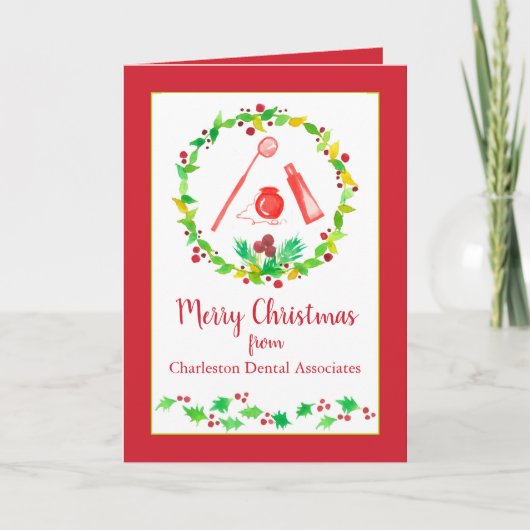 Frohe Weihnachten von Zahnarztfirmen (Vorderseite)