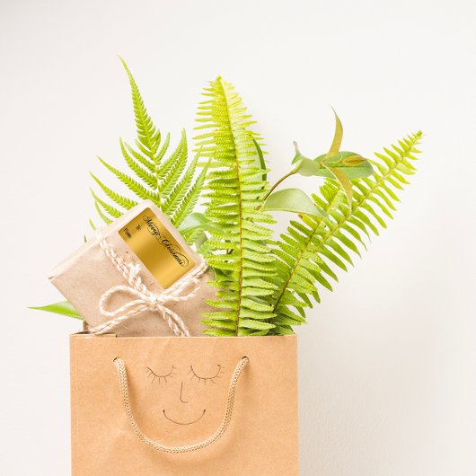 Frohe Weihnachten von zu Hand gezinktes Gold Schwa Adressaufkleber