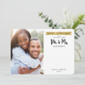 Frohe Weihnachten von zukünftigem Mr. & Mrs. Foto  (Stehend Vorderseite)