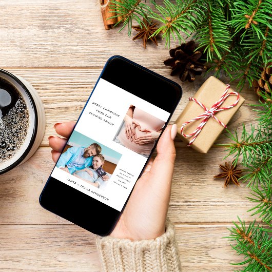 Frohe Weihnachten wächst erwarten Foto in der Fami