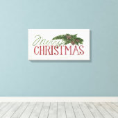 Frohe Weihnachten | Waldweiden Leinwanddruck (Insitu (Holzboden))