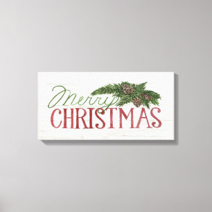 Frohe Weihnachten Waldweiden Leinwanddruck