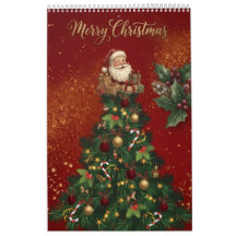 Frohe Weihnachten Wandkalender - Vintage Weihnacht