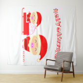 Frohe Weihnachten Wandteppich (Beispiel (Horizontal))