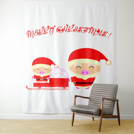 Frohe Weihnachten Wandteppich (Beispiel)