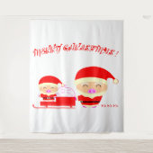 Frohe Weihnachten Wandteppich (Vorderseite)