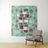 Frohe Weihnachten Wandteppich (Beispiel)