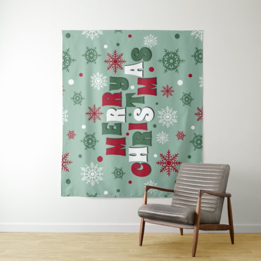 Frohe Weihnachten Wandteppich (Beispiel)