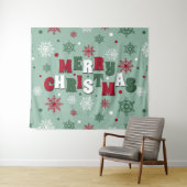 Frohe Weihnachten Wandteppich (Beispiel (Horizontal))