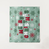 Frohe Weihnachten Wandteppich (Vorderseite)