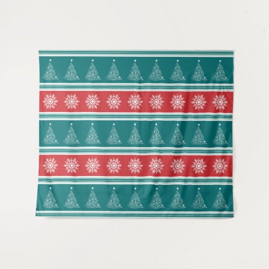 Frohe Weihnachten Wandteppich (Vorderseite (Horizontal))