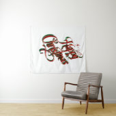 Frohe Weihnachten Wandteppich (Beispiel (Horizontal))