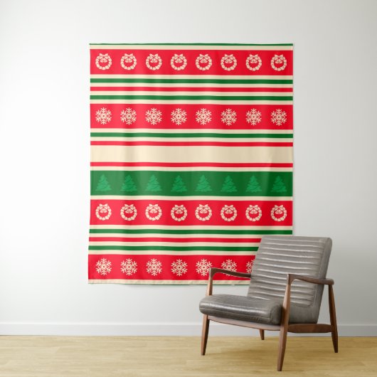 Frohe Weihnachten Wandteppich (Beispiel)