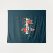 Frohe Weihnachten Wandteppich (Vorderseite (Horizontal))