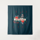 Frohe Weihnachten Wandteppich (Vorderseite)