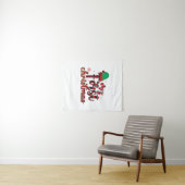 Frohe Weihnachten Wandteppich (Beispiel (Horizontal))