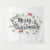 Frohe Weihnachten Wandteppich (Vorderseite)