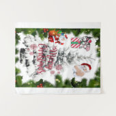 Frohe Weihnachten Wandteppich (Vorderseite (Horizontal))