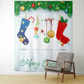 Frohe Weihnachten Wandteppich (Beispiel)