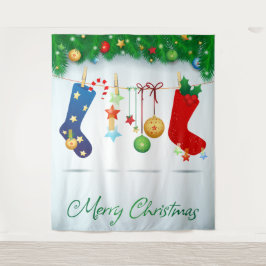 Frohe Weihnachten Wandteppich