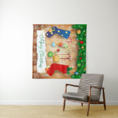 Frohe Weihnachten Wandteppich (Beispiel (Horizontal))