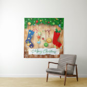 Frohe Weihnachten Wandteppich (Beispiel)