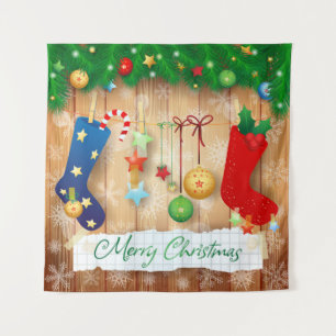 Frohe Weihnachten Wandteppich