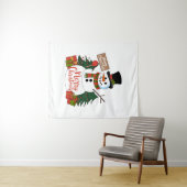 Frohe Weihnachten Wandteppich (Beispiel (Horizontal))