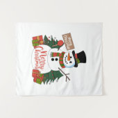 Frohe Weihnachten Wandteppich (Vorderseite (Horizontal))