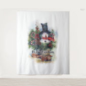 Frohe Weihnachten Wandteppich (Vorderseite)