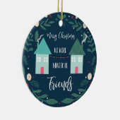 Frohe Weihnachten waren wir prädestiniert, um Freu Keramik Ornament (Rechts)